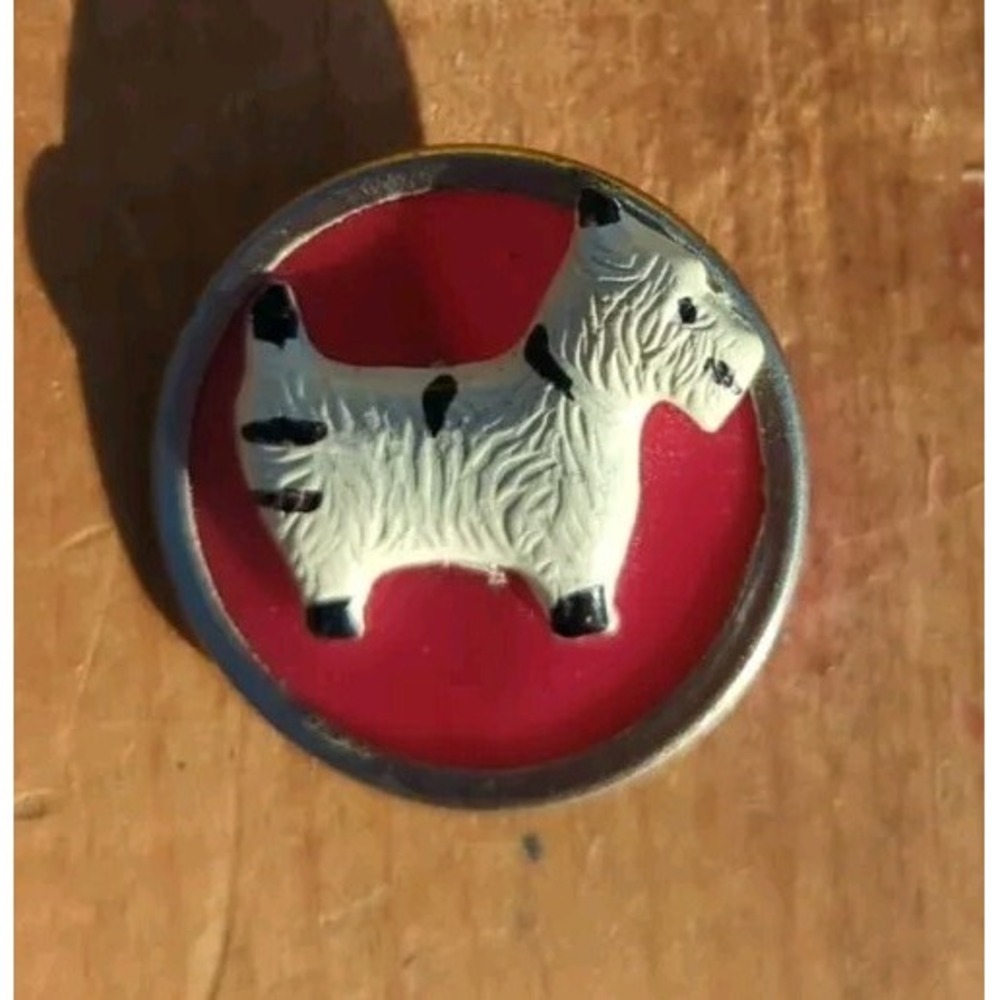 Vintage Scottie Terrier Dog Plastic Metal Button Pin‎ back Brooch